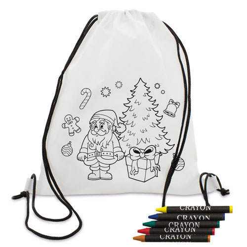 BACKPACK WITH WAX CRAYONS XMAS