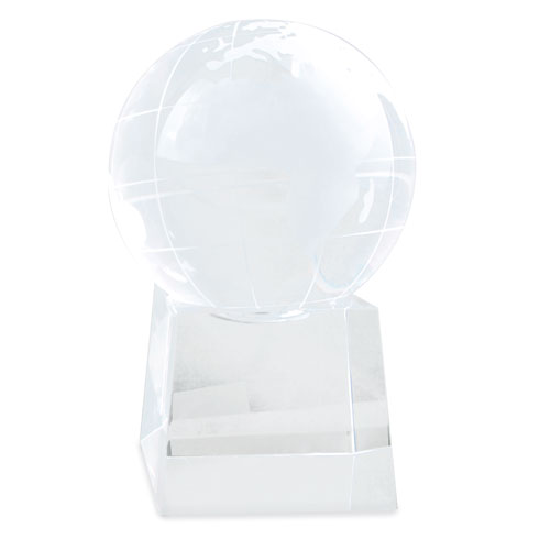 WORLD SHAPED GLASS TROPHY "ORBE"