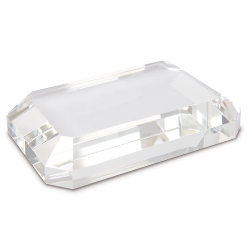BEVELED PAPERWEIGHT GLASS "HEAVY"