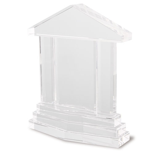 IMPERIAL COLUMNS SHAPED GLASS TROPHY
