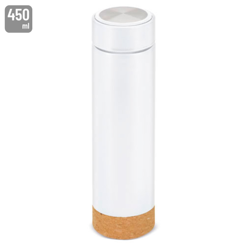 DOUBLE LAYER THERMOS WITH CORK BASE 