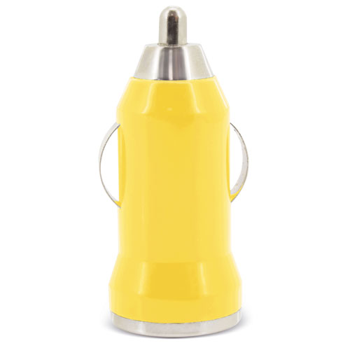 CARGADOR DE COCHE USB AMARILLO