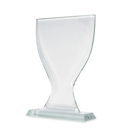 CUP SHAPED GLASS TROPHY