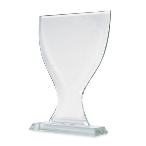 CUP SHAPED GLASS TROPHY