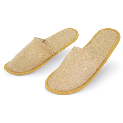 WELCOME SLIPPERS MADE OF HEMP IMITATION