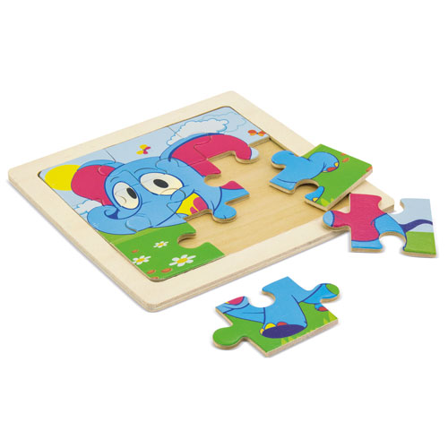 SET DE 5 PUZZLES EN MADERA NATURAL 