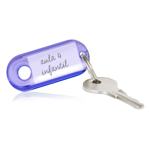 SET OF LABEL HOLDER KEYRINGS 