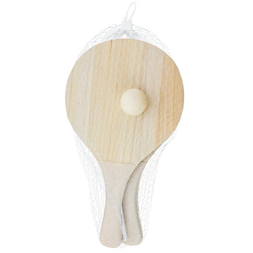 WOOD AND WHEAT FIBER BEACH RACKETS 