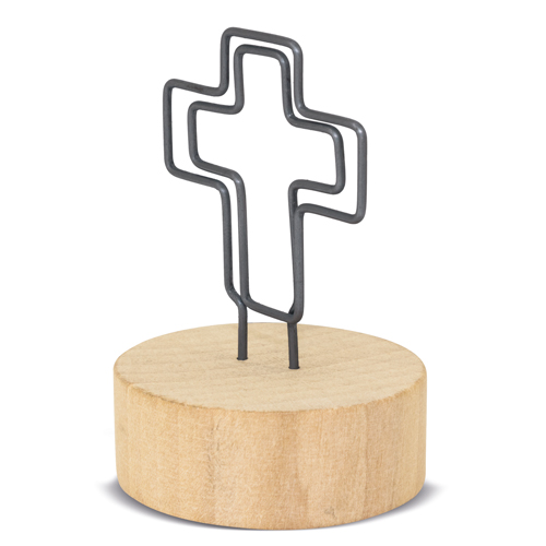 MEMO CLIP WITH WOODEN BASE "CRUCI"