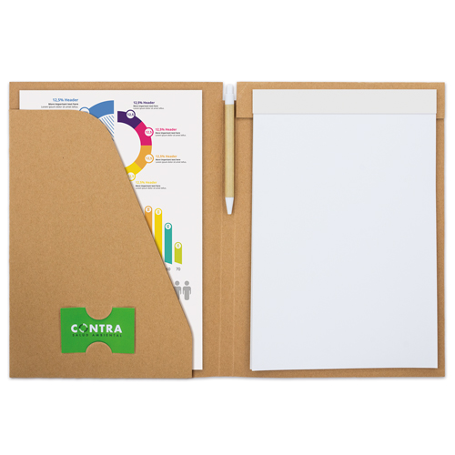 ECO FOLDER WITH NOTEBOOK AND PEN "SEMINAR"