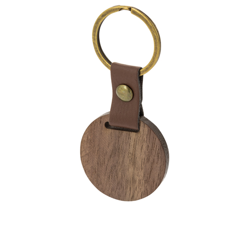 ROUND WOOD KEYRING "SAMOA"