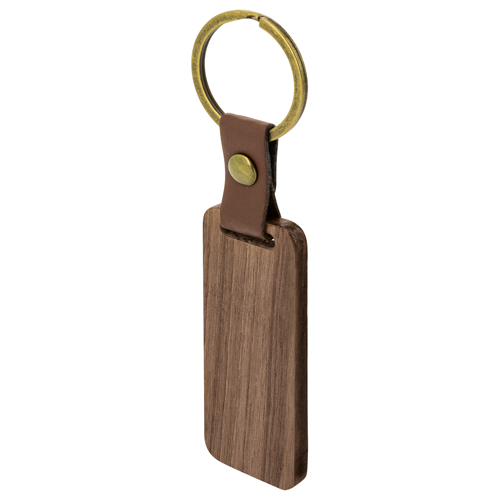ELONGATED WOODEN KEYRING "SAMOA"