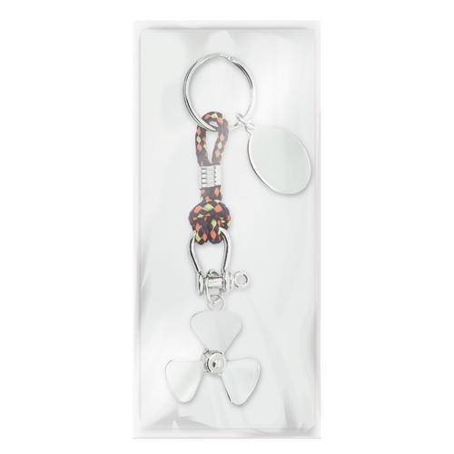 <p>LLAVERO METÁLICO "HÉLICE"</p>