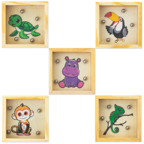 SET 5 LABERINTOS DE MADERA "JUNGLE"