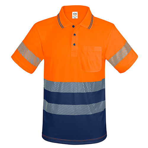POLO CON BOLSILLO Y BANDAS REFLECTANTES ELÁSTICAS “QVO”