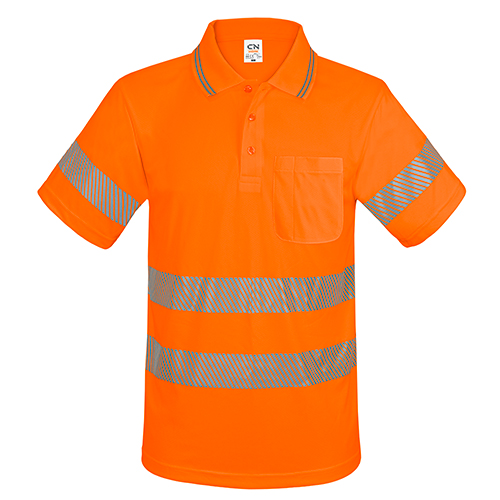 POLO CON BOLSILLO Y BANDAS REFLECTANTES ELÁSTICAS “QVO”