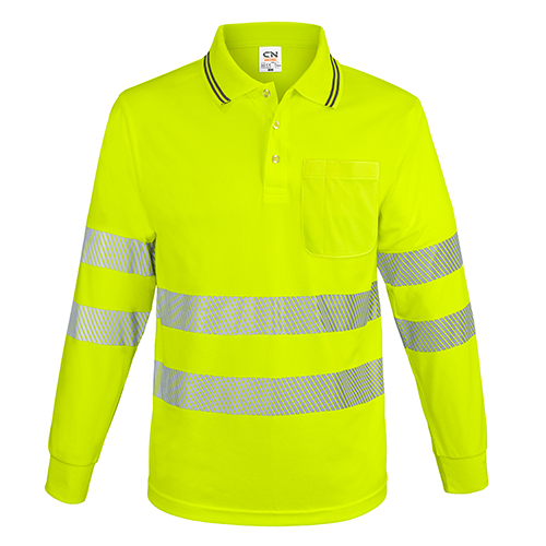 POLO MANGA LARGA CON BOLSILLO Y BANDAS REFLECTANTES “QVO”