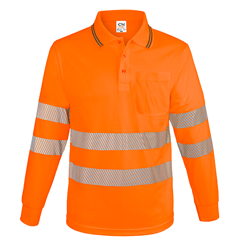 POLO MANGA LARGA CON BOLSILLO Y BANDAS REFLECTANTES “QVO”