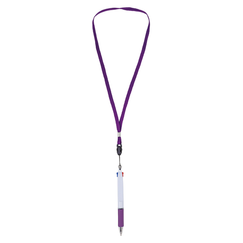 BOLÍGRAFO 2 COLORES CON LANYARD "BISSKAR"
