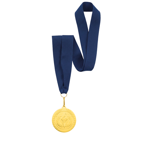 GOLDEN MEDAL WITH BLUE LANYARD “OLIMPIA”