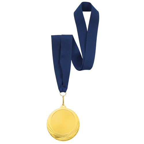 GOLDEN MEDAL WITH NAVY BLUE LANYARD “ZEUS”