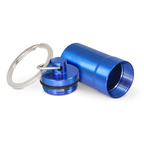 ALUMINIUM PILLBOX KEYRING "DOC"