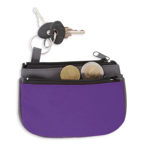 DOUBLE ZIP PURSE + KEY RING 
