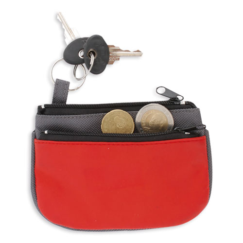 DOUBLE ZIP PURSE + KEY RING "DUBLE"