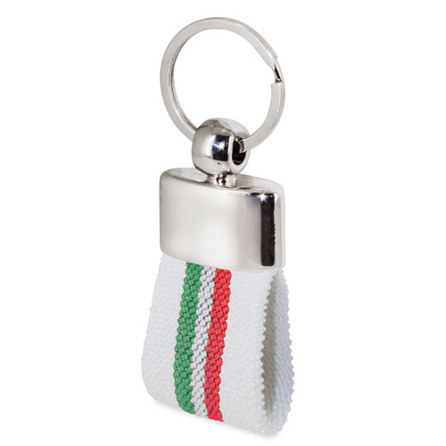 BELT KEYRING ITALIAN FLAG WHITE COL. "KIRK"