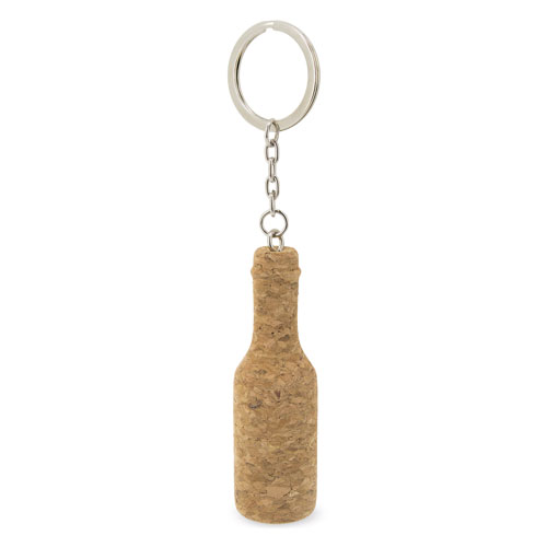 3D cork key-ring bottle-shaped 