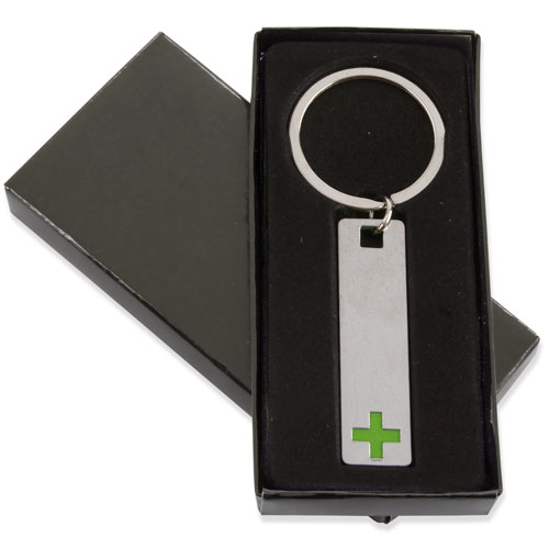 ELONGATED CROSS KEYRING