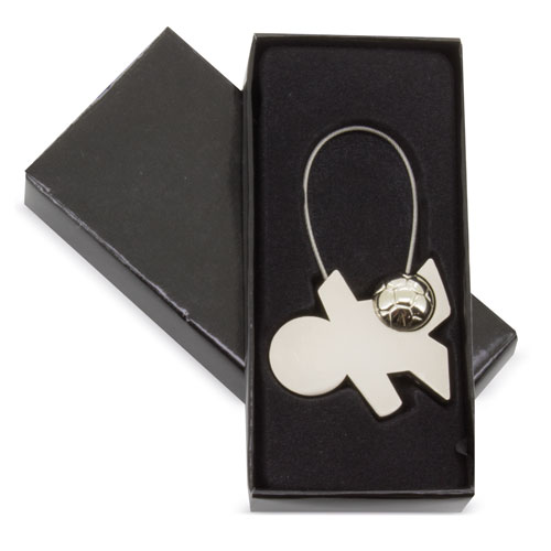 CHILD WITH BALL METAL KEYRING