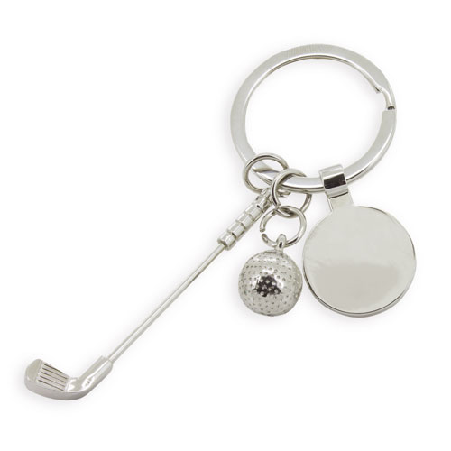 METALLIC KEYRING GOLF