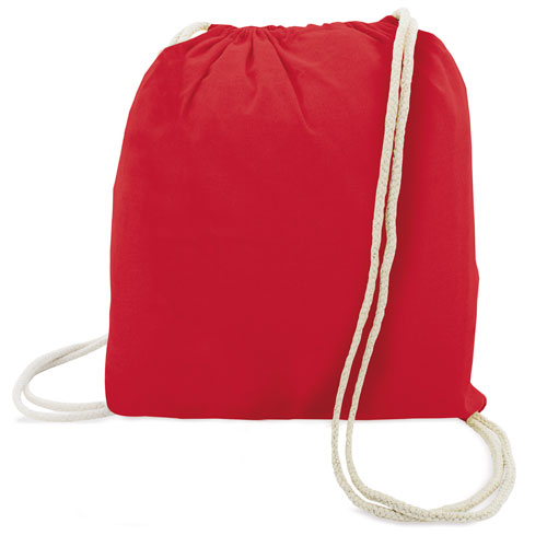 BOLSA MOCHILA ROJO ALGODON