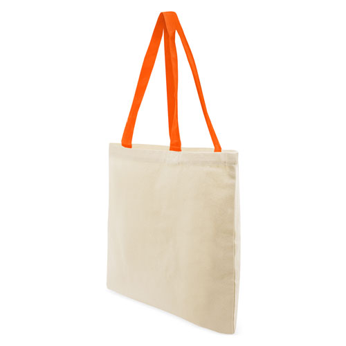 COTTON BAG COLOURED HANDLE