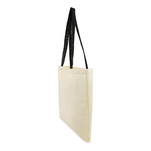 COTTON BAG COLOURED HANDLE 