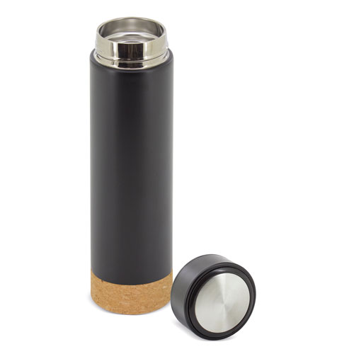 DOUBLE LAYER THERMOS WITH CORK BASE 