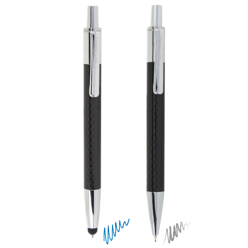 PEN AND MECHANICAL PENCIL SET  TOUCH CARBON FIBER PIERRE CARDIN