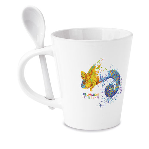 CERAMIC MUG SPOON SUBLIMATION