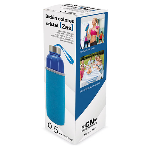 COLORED GLASS BOTTLE-FLASK ZAS